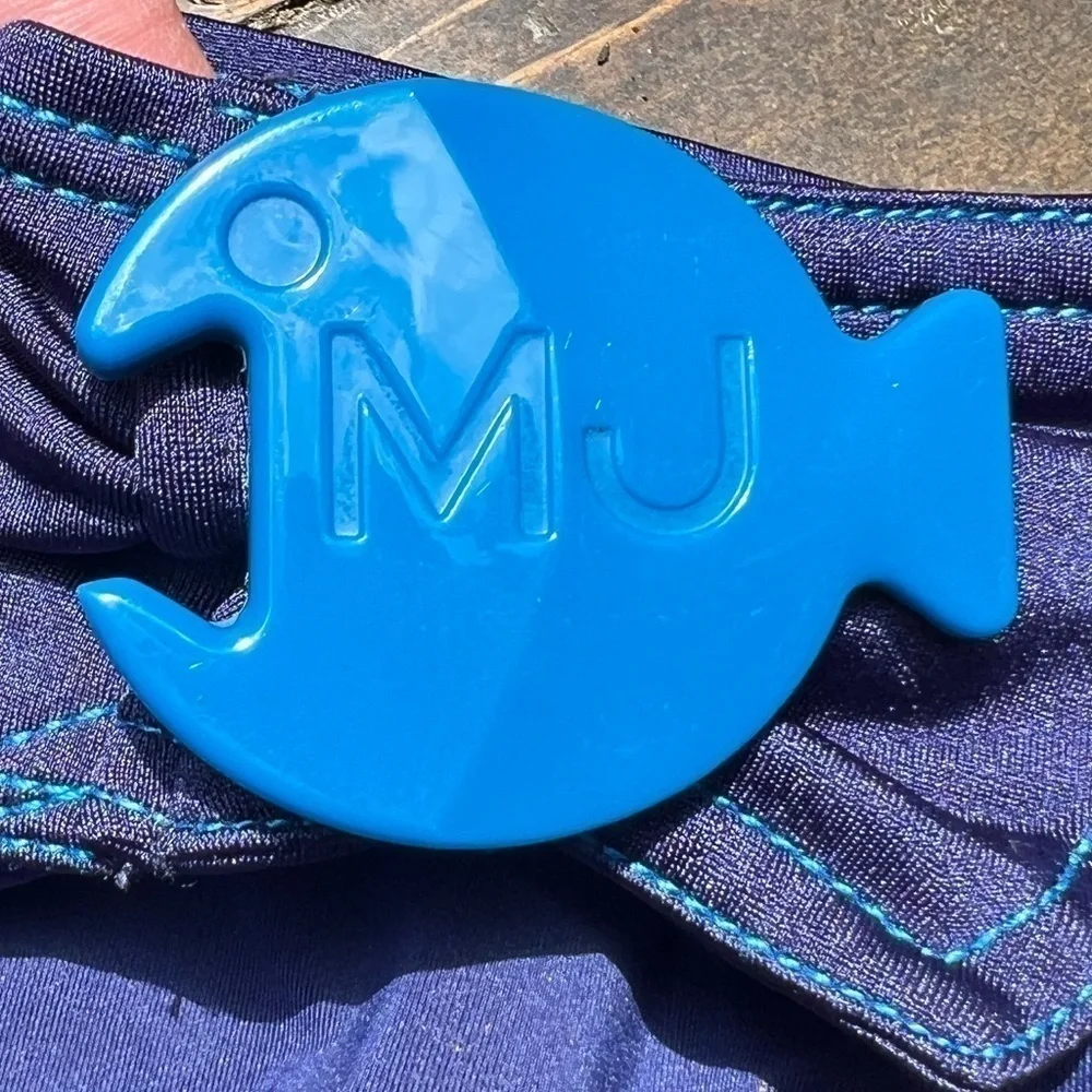 🌻Marc by Marc Jacobs Blue Fish Theme Bikini Bottoms Size Large